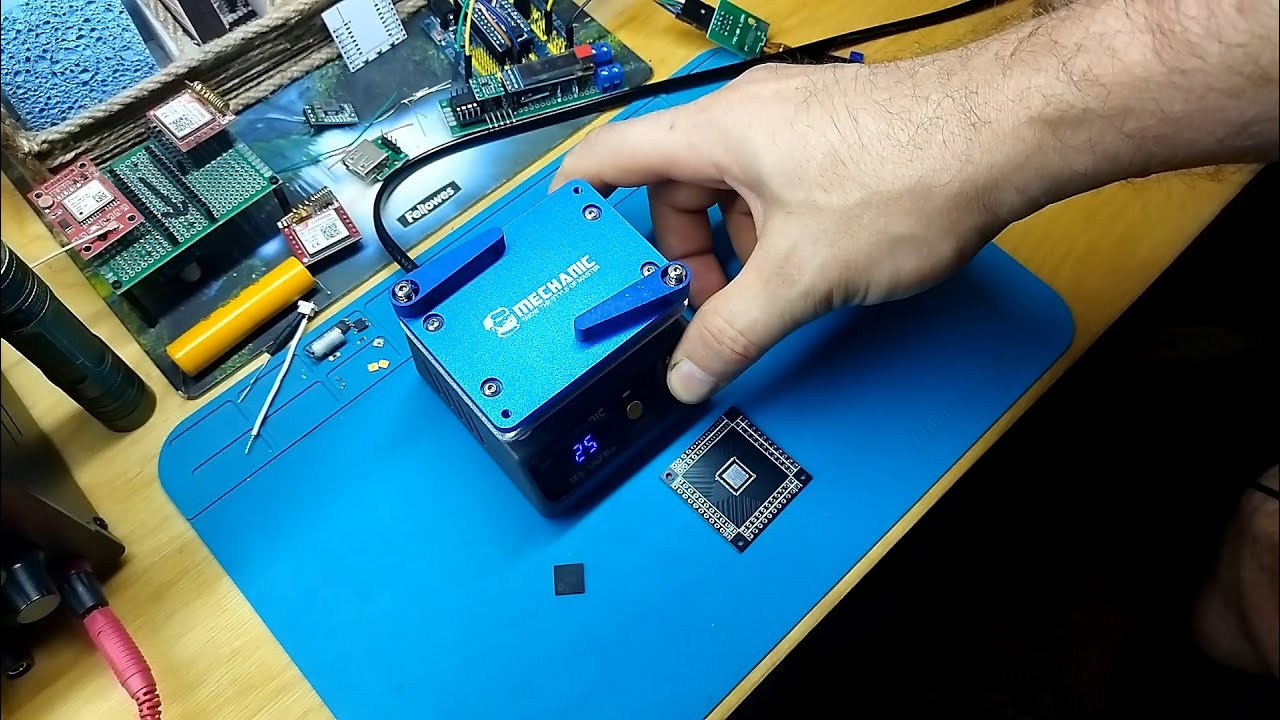 Пайка QFN на нагревательном столе Mechanic ix5 ultra