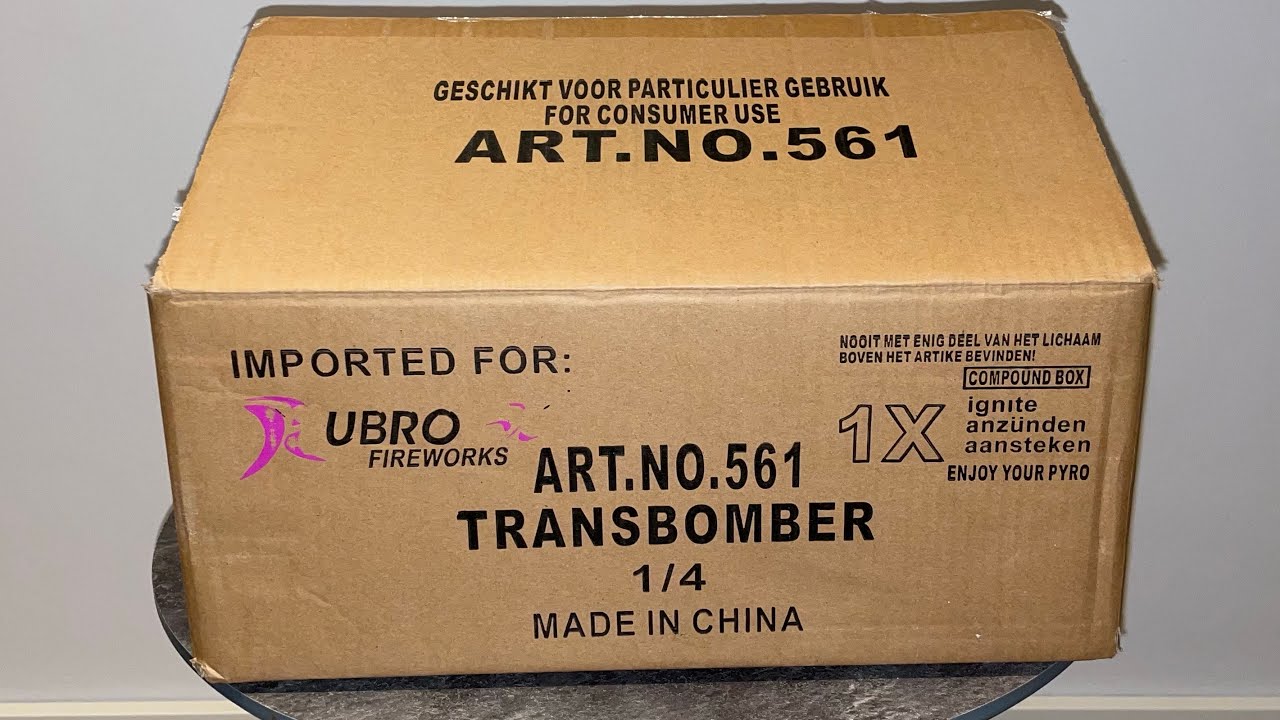 Transbomber : Rubro Vuurwerk : 144 Shots : 1975 Gram : 25mm : Straatfilm : Compound