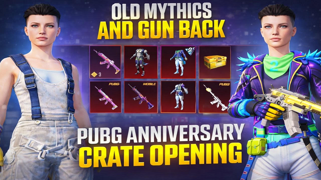 PUBG Mobile Anniversary Crate Opening | Old Mythics And Guns Are Back 🔥 Lucky Opening
