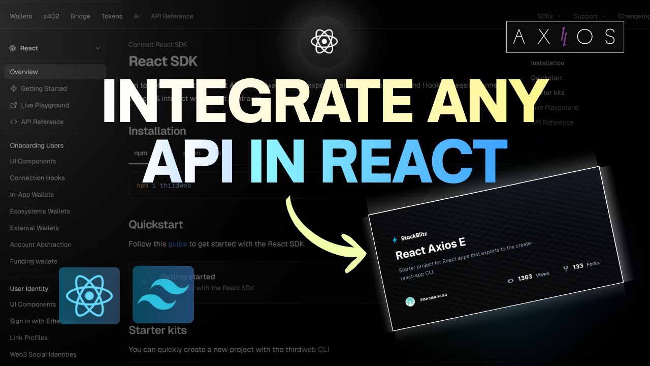 How to Integrate ANY Free API in React JS | Complete Tutorial for Beginners