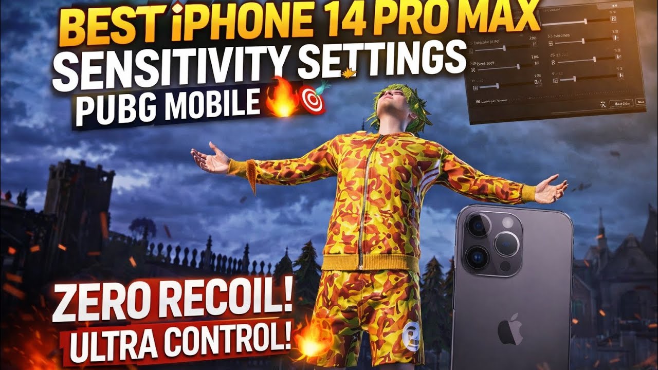 Best & Strongest iPhone 14 Pro Max Sensitivity Settings | PUBG Mobile – No Recoil, Ultra Control 