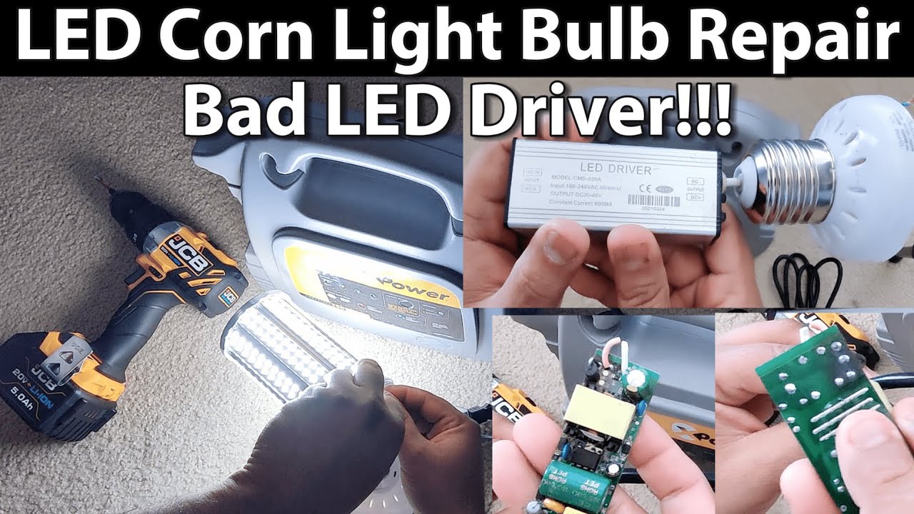 LED Corn Light Bulb Repair | Aftermarket LED Driver Replacement | WORKS!!! DIY!!!