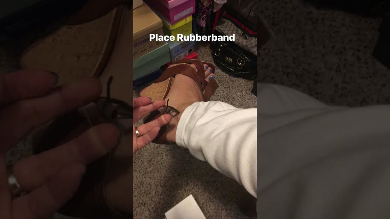 Just a quick little fix for sandals that have lost the strap fastener. 