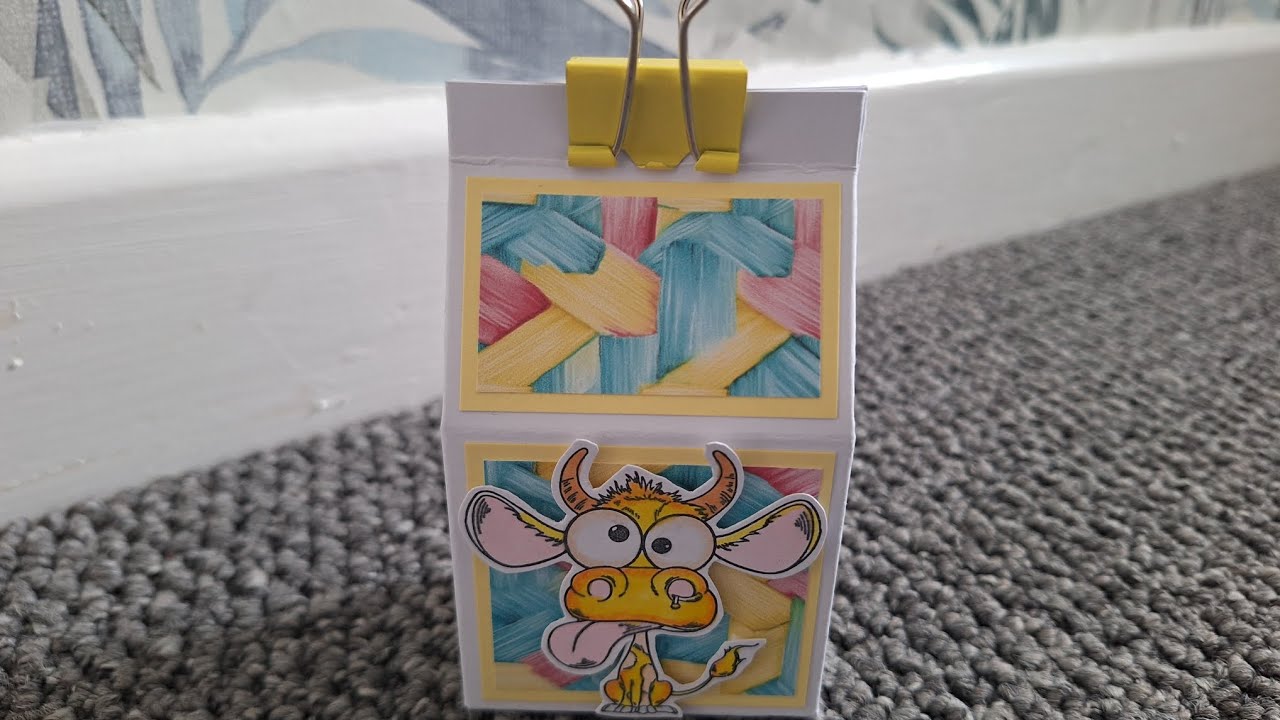 Lets use our scraps to make a mini milk carton 