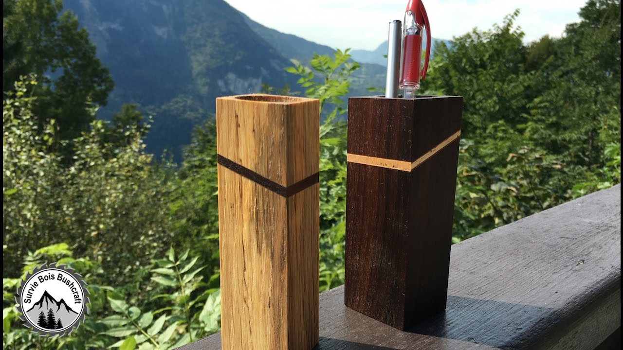 Comment fabriquer un pot à crayon moderne - Travail du bois !