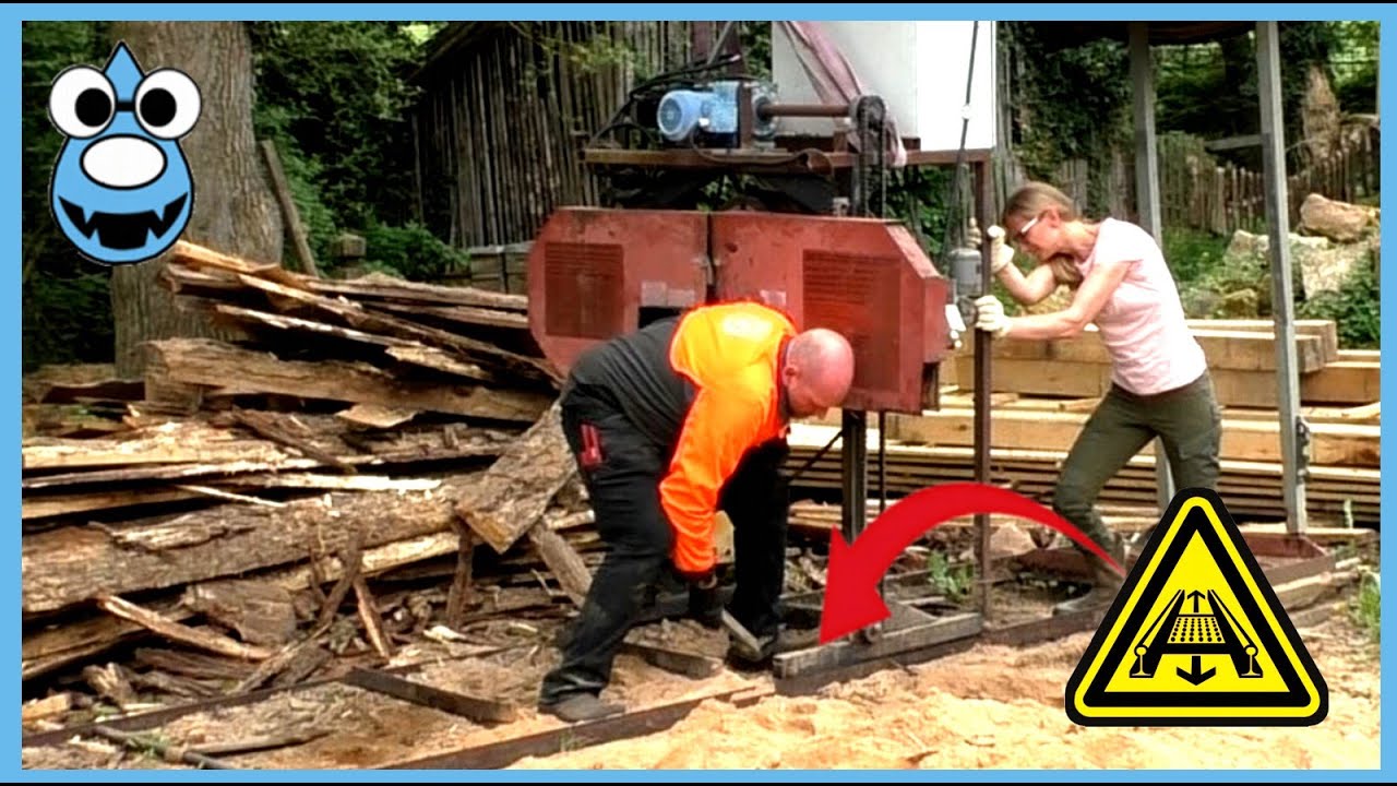 Gerinne Bauen 04: Eichenbohlen schneiden🪚Säge entgleist💥