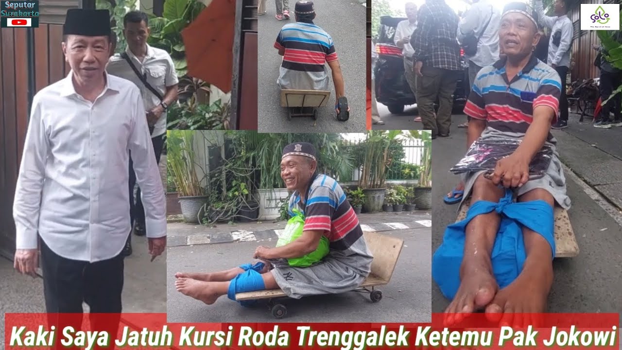 Jokowi Dibikin Hampir Menangis, Kisah Sunyoto Kaki Cacat Nekat Kursi Roda Tranggalek-Solo Sowan