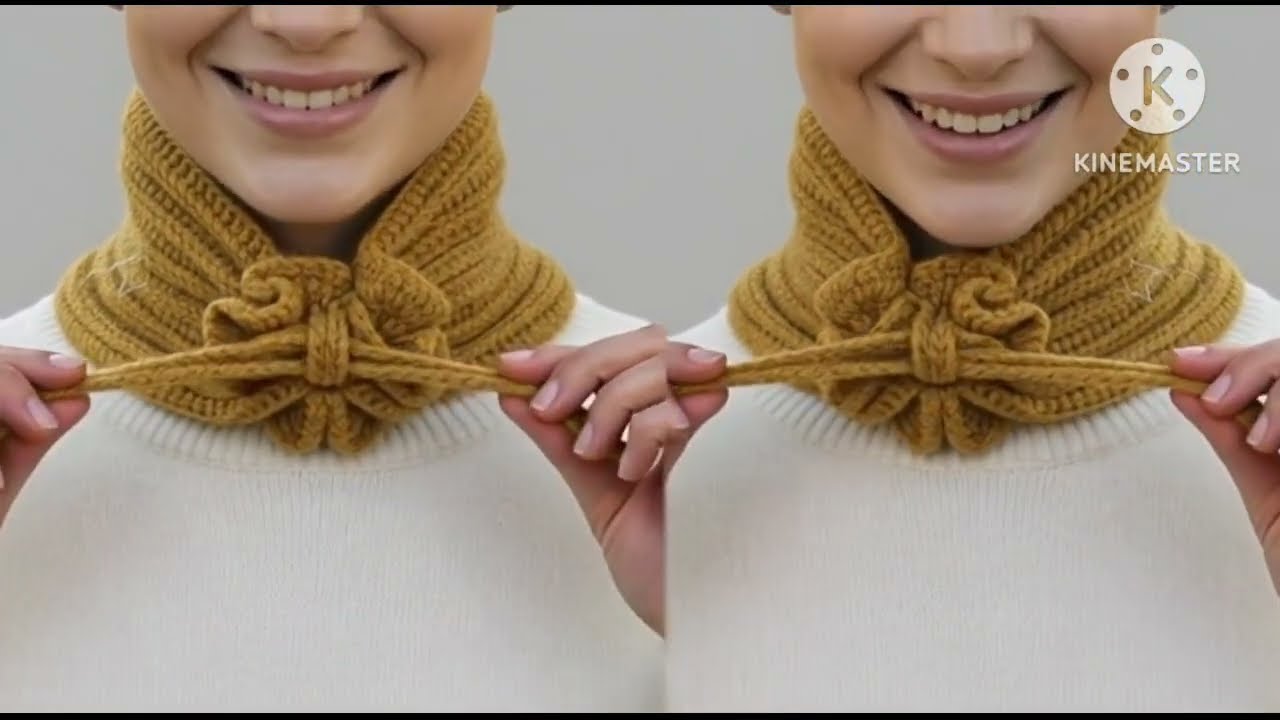 🔥كروشيه كول بناتي شيك جدًا ✨ Chic Crochet Neck Scarf👌