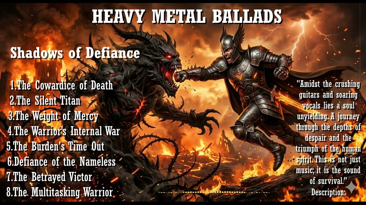 Album Title: Shadows of Defiance  , #HeavyMetalBallad #EpicMetal #MelodicMetal  #NewAlbum2026
