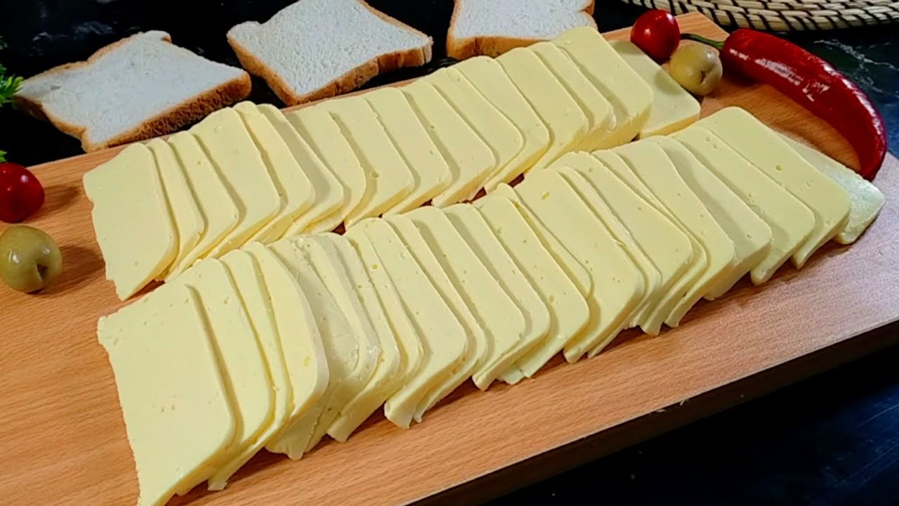 بدون نشا او دقيق حولي الجبنة القريش الفلاحي لجبنة شيدر 🔥بتسيح  في السندويتشات  والصوانى😋