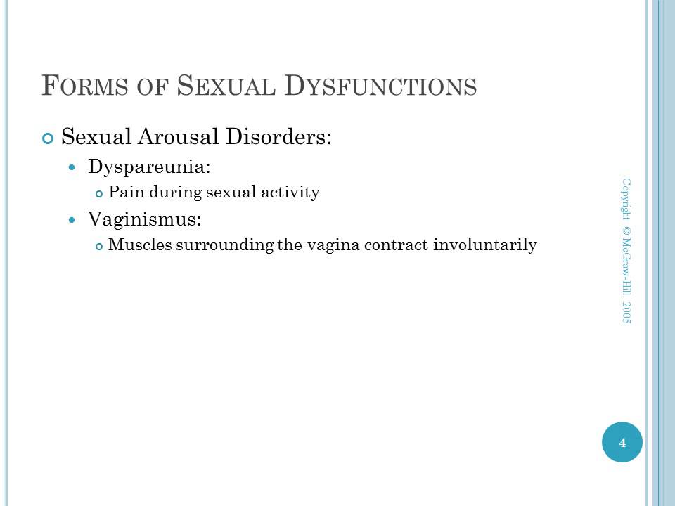 Sexual dysfunctions