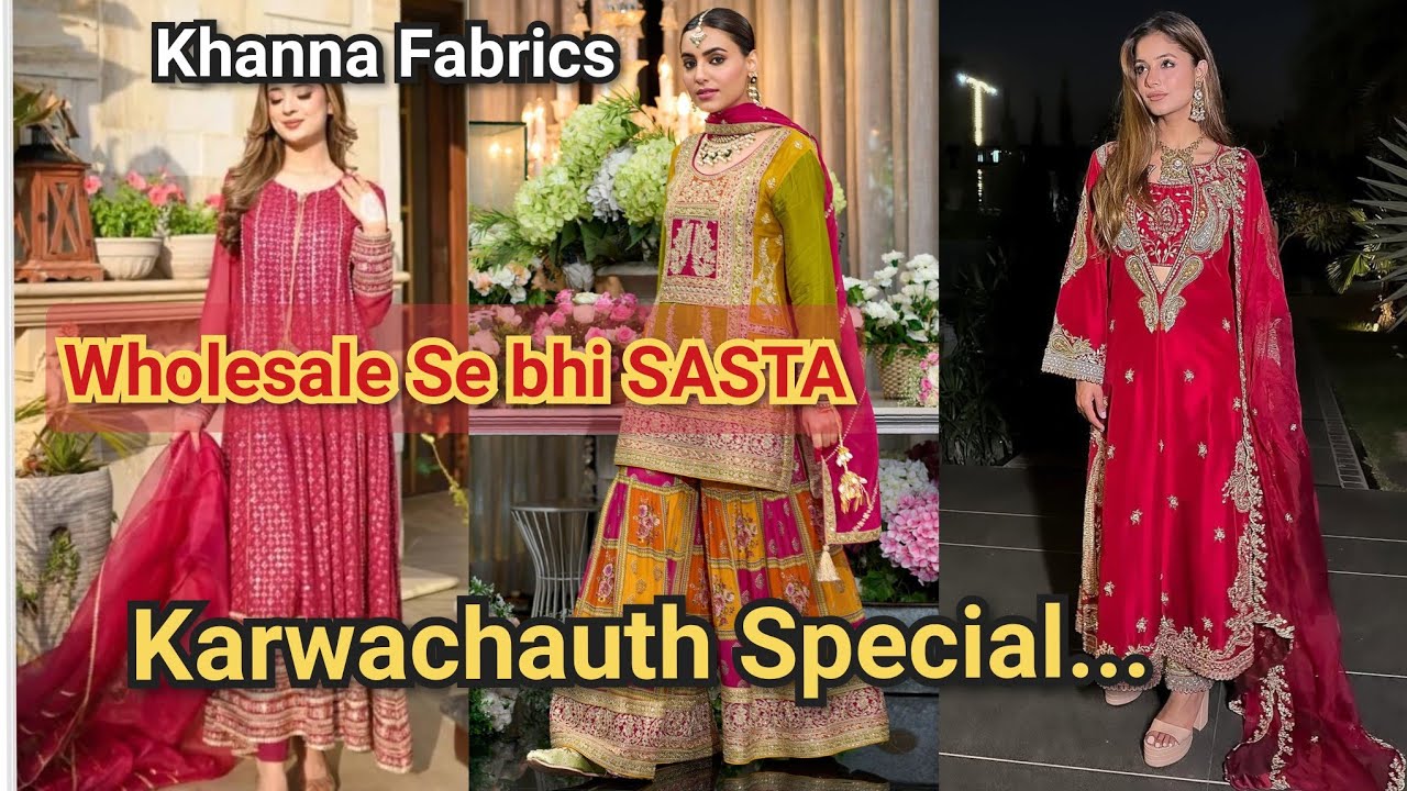 Exclusive🔥 Karwachauth Collection At khanna Fabrics.( Don't skip ) free ship single Available 