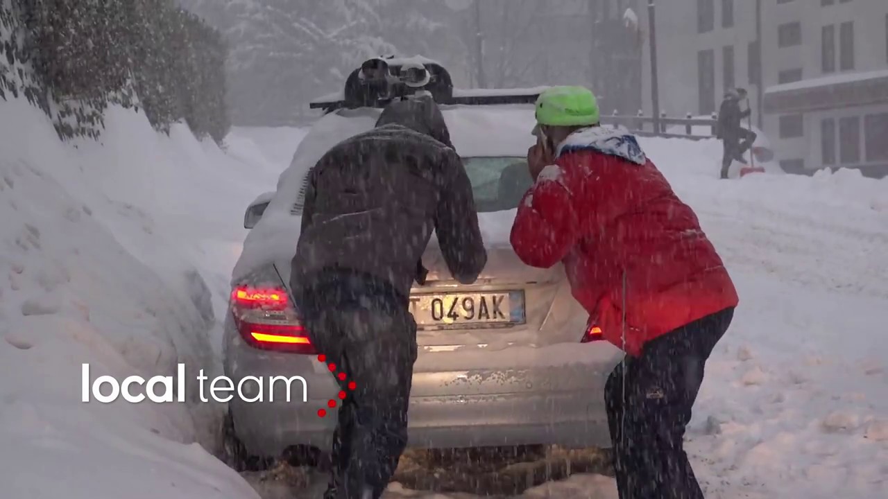Viabilità in tilt a Courmayeur per forte nevicata