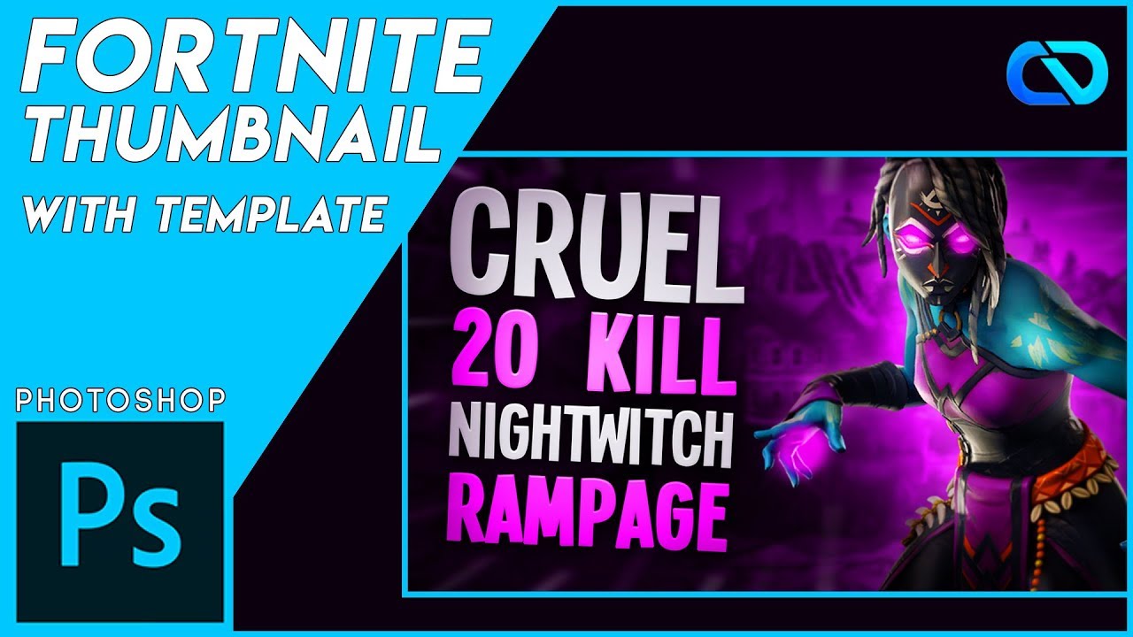 How to make Fortnite Thumbnails (Free Template)