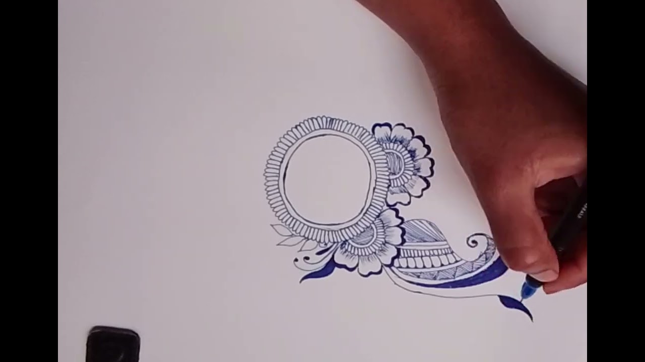 Mehendi designs drawing by pen #design #art...