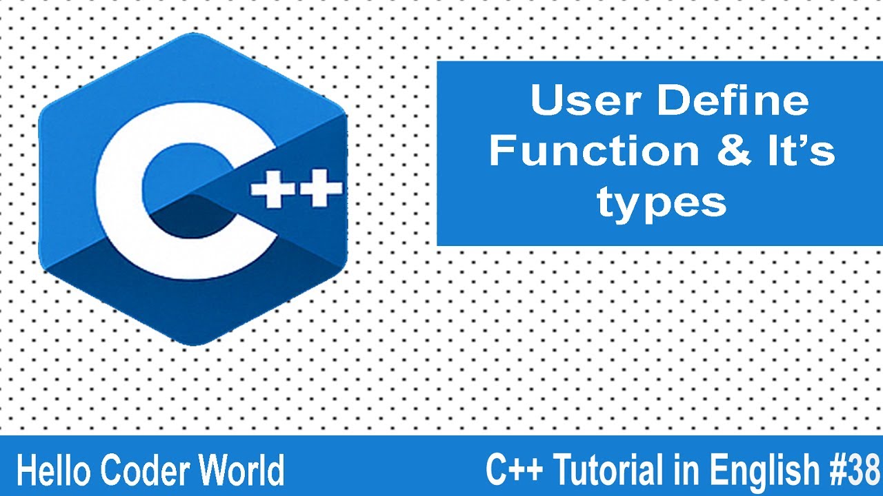 User Define Function Types #38 C++ Tutorial in English