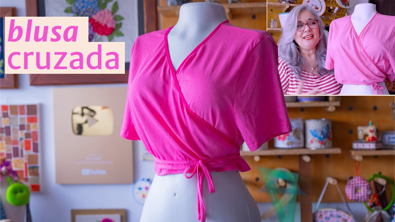 Transforma una camiseta básica en una LINDA BLUSA CRUZADA