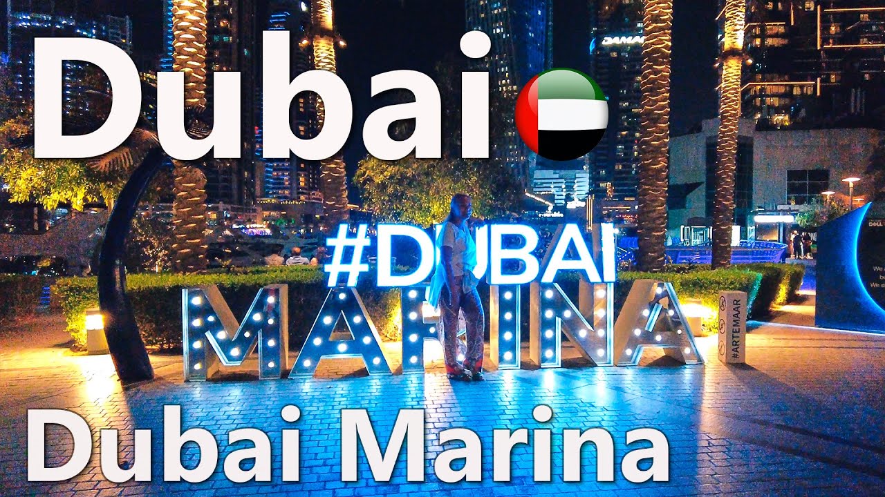Nightlife Dubai Marina Best Walking Tour 4K 🇦🇪