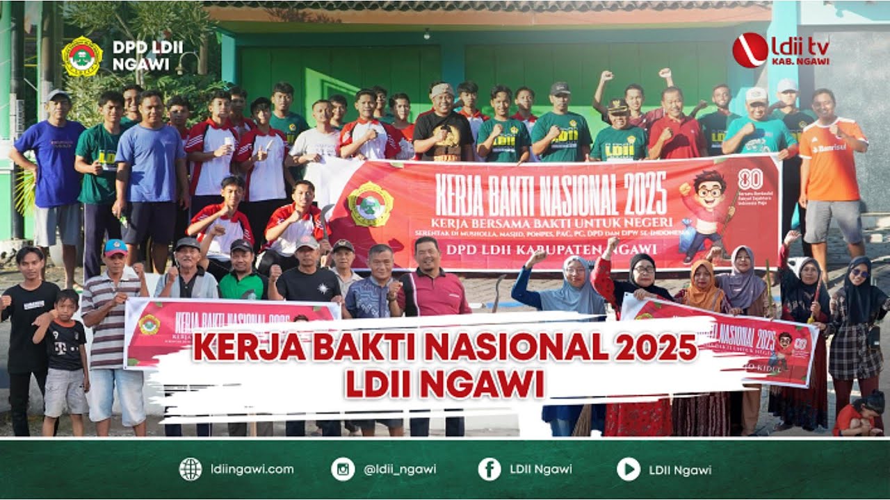 LDII TV Ngawi : Kerja Bakti Nasional LDII Ngawi 2025 #ngawi #ldii #kerja