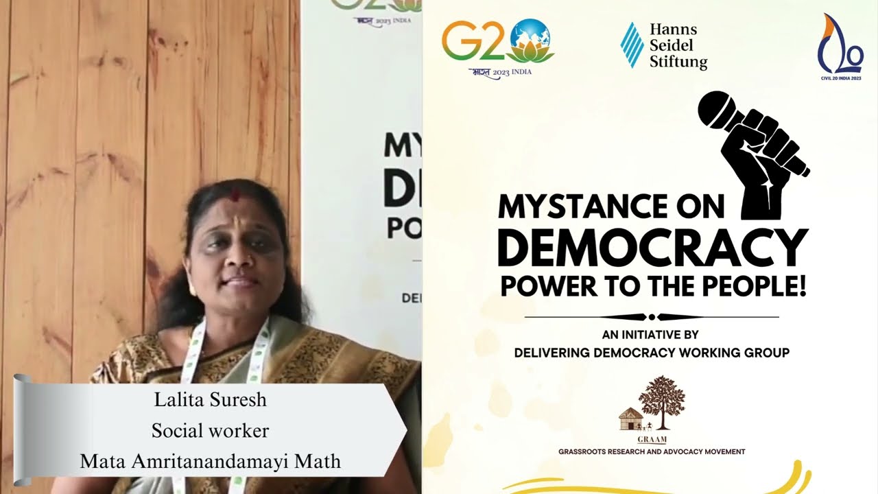 Lalita Suresh | My Stance on Democracy | G20-C20 | GRAAM | HSF