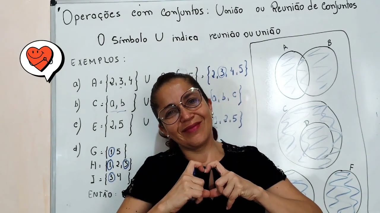 CONJUNTOS: Aula  9 - OPERAÇÕES COM CONJUNTOS: UNIÃO OU REUNIÃO DE CONJUNTOS❤️
