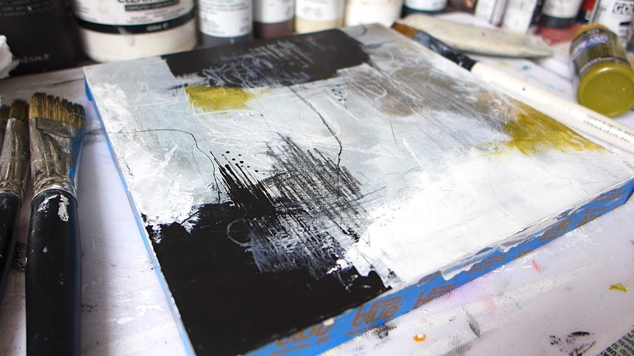 Abstract Art Mark Making #4 | Scratching and Scribbling