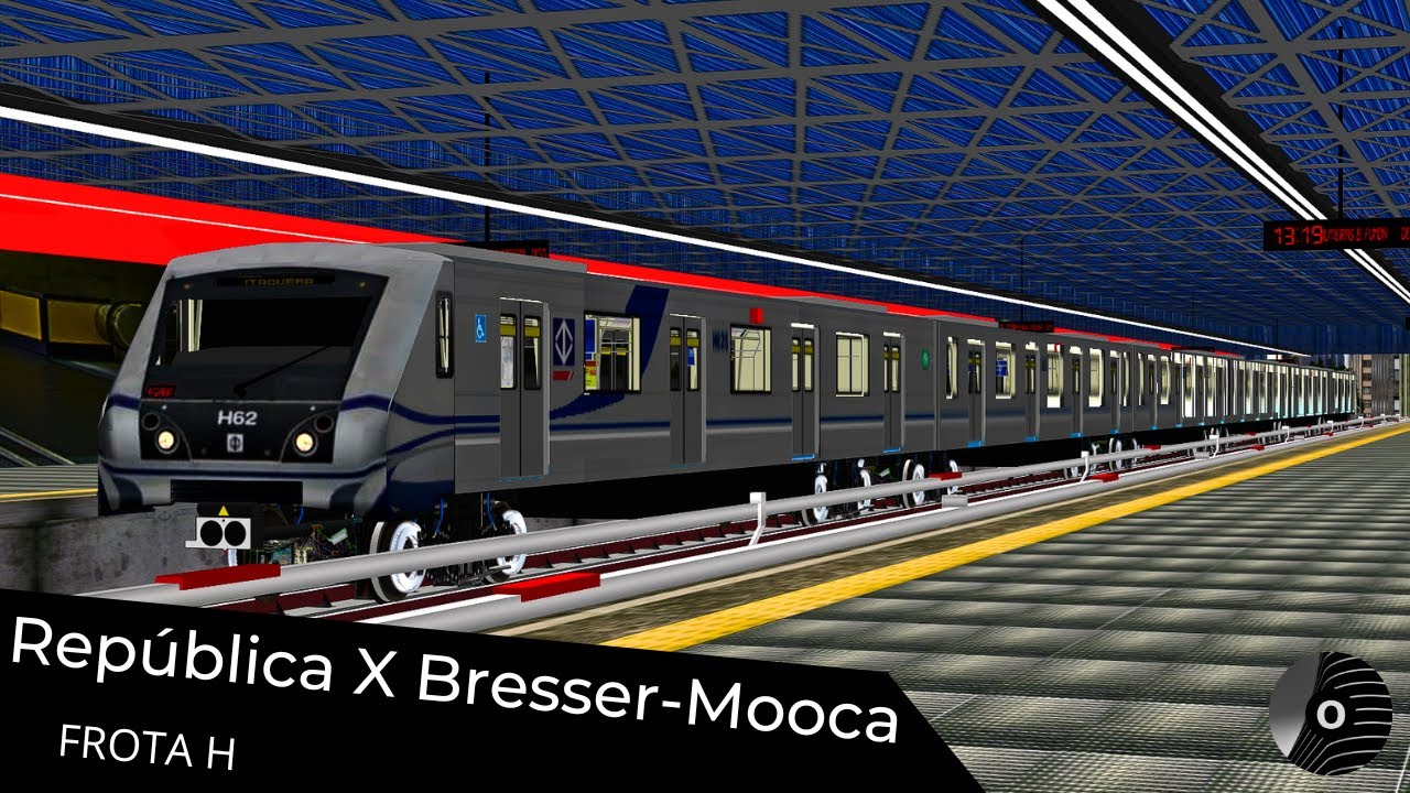 OpenBVE - REPÚBLICA x BRESSER-MOOCA com o TUE FROTA H da CMSP! Linha 3 Vermelha