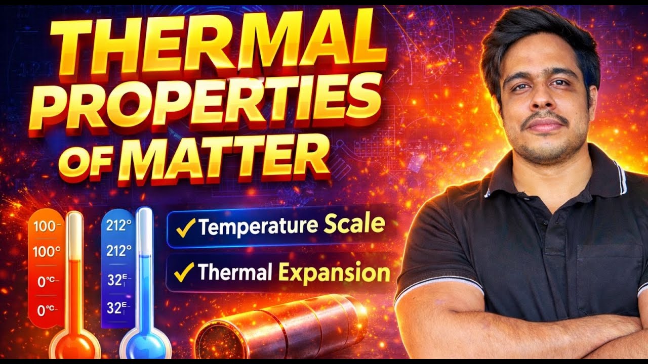 Class 11 Physics: Thermal Properties of Matter | Temperature Scales & Expansion | Full Concept