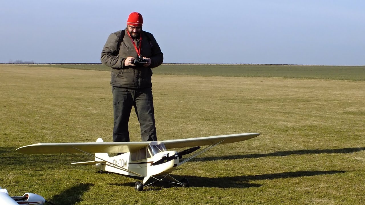 Piper J-3 Cub, electric powered RC model, scale 1:4, 2016