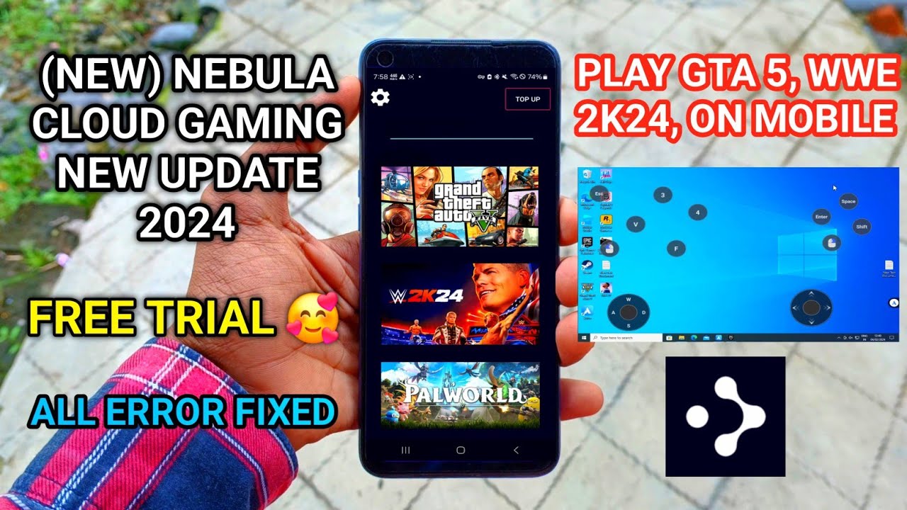(NEW) NEBULA CLOUD GAMING (NEW UPDATE) 2024 | PLAY TRENDING AAA GAMES LIKE GTA 5, WWE 2K24 ON MOBILE
