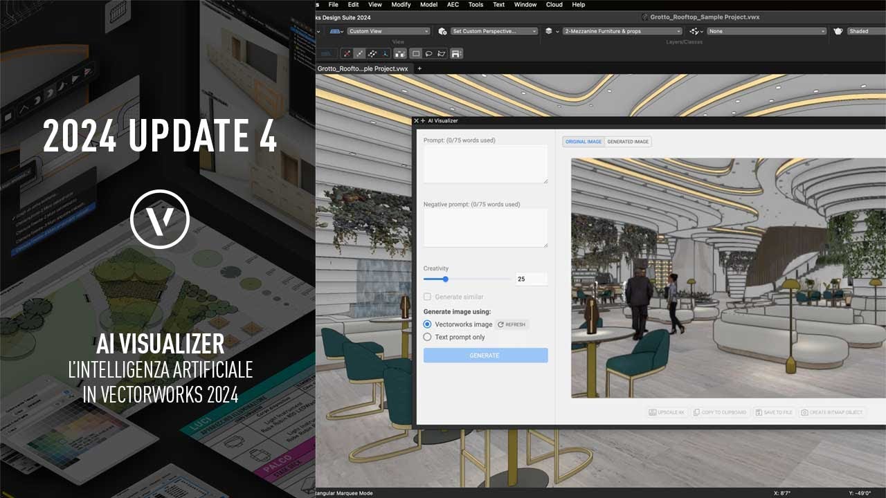 Vectorworks 2024 Update 4 | AI Visualizer | L'intelligenza artificiale in Vectorworks 2024
