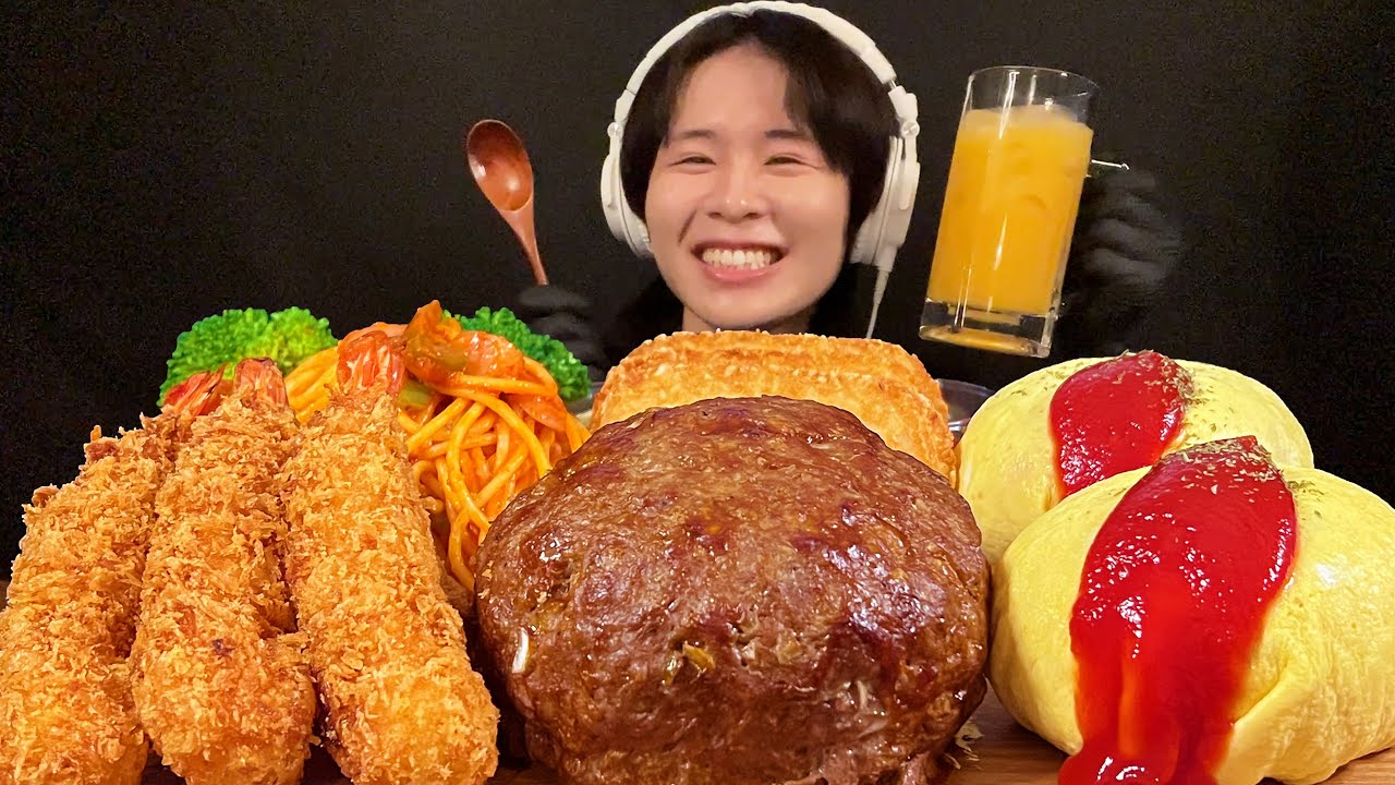 ASMR お子様ランチ大食い‼️〜ランチは、ディナーで食べても美味しい〜【咀嚼音】
