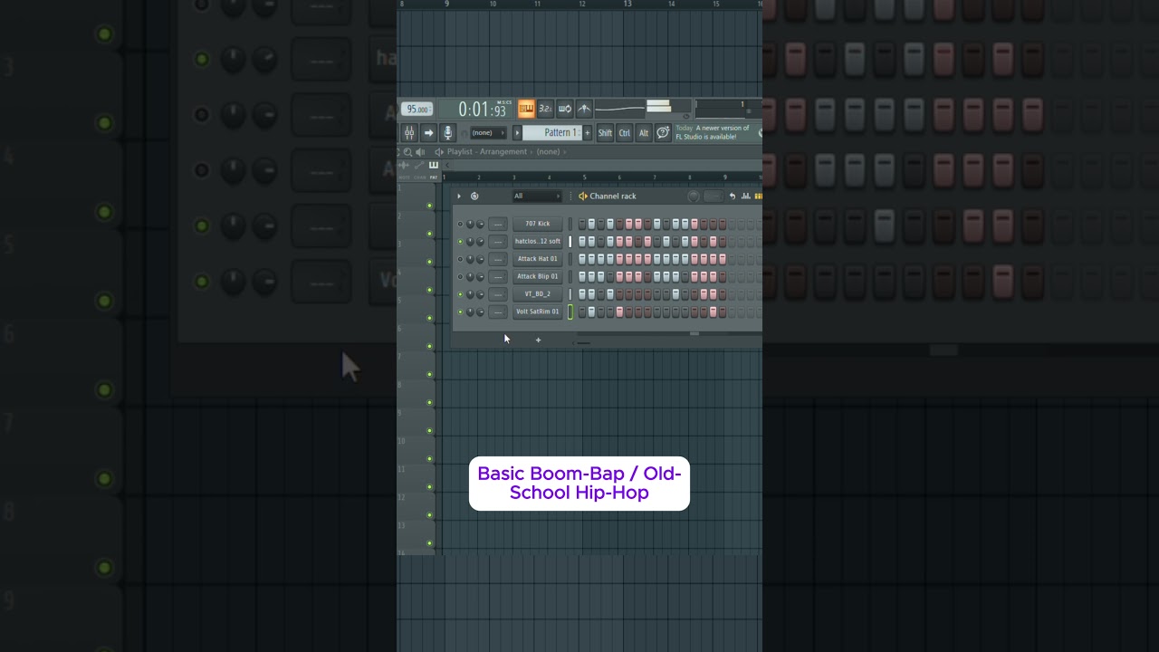 Basic Boom Bap Old School Hip Hop beat in FL Studio 