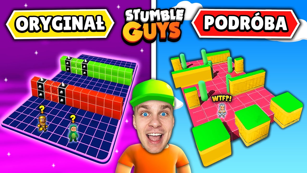 ORYGINAŁ vs PODRÓBKA w Stumble Guys! 😱 KTÓRA MAPA jest PRAWDZIWA? ✅ (NIE DASZ RADY ZGADNĄĆ) 😡
