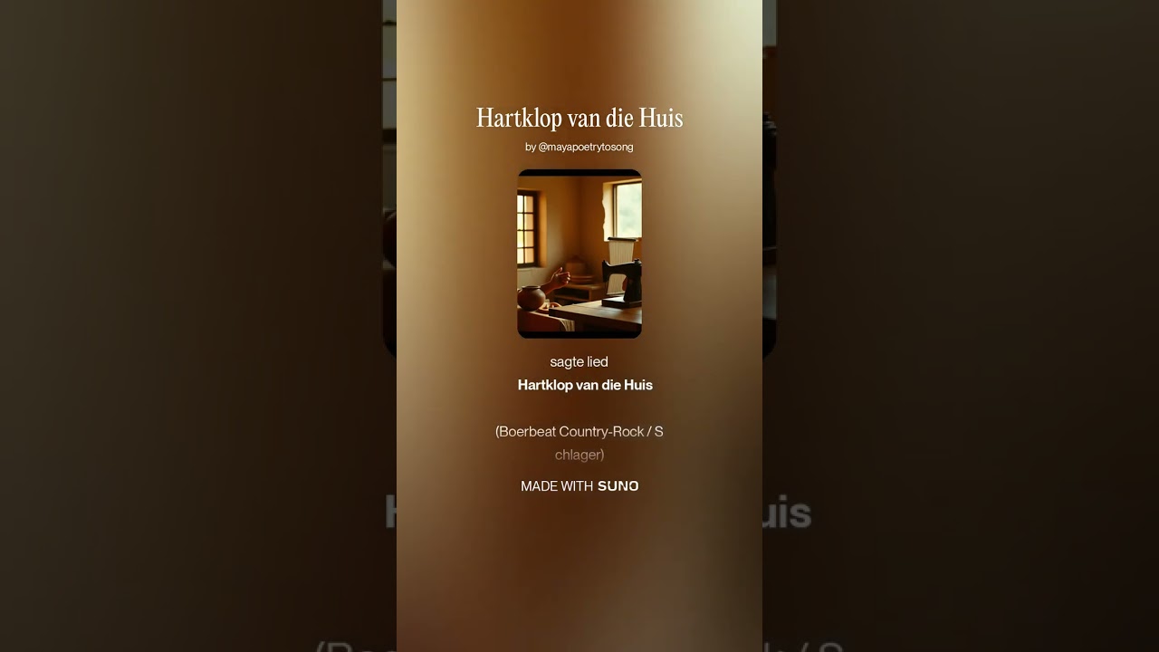 Hartklop van die Huis- Maya Poetry to song: Live, love, laugh, music....a way of life
