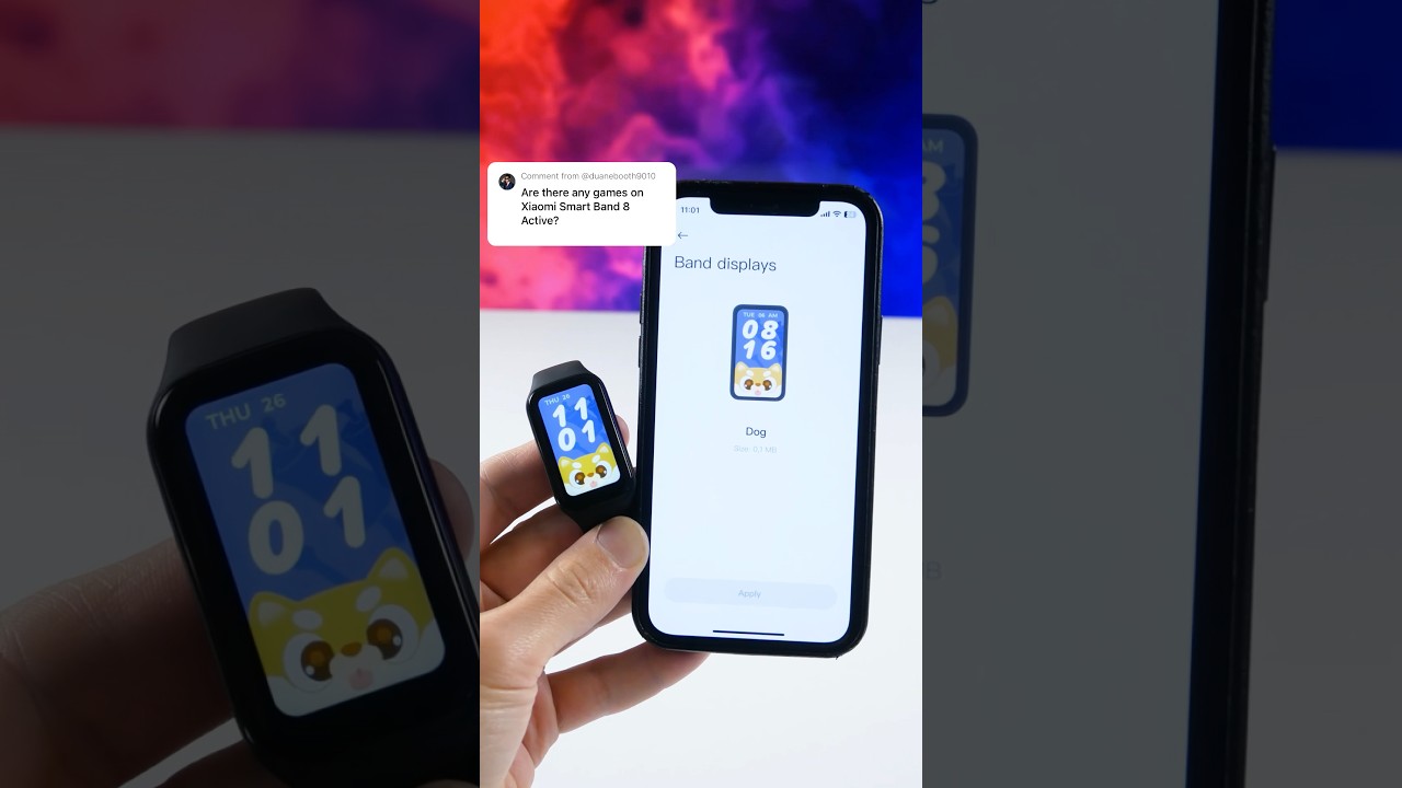 Xiaomi Smart Band 8 Active - Games and Band Displays