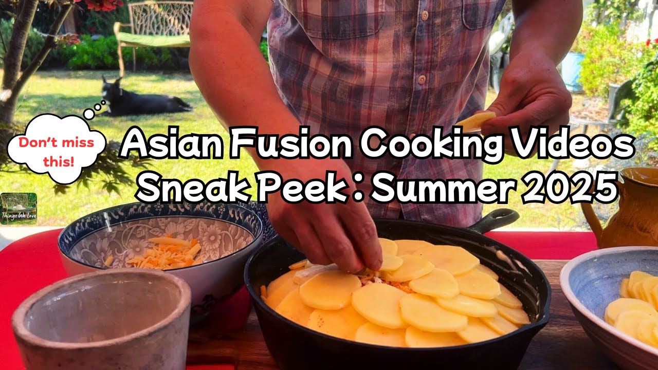 Asian Fusion Cooking Video Previews Summer 2025. Korean, French, Vietnamese, Japanese Inspired.