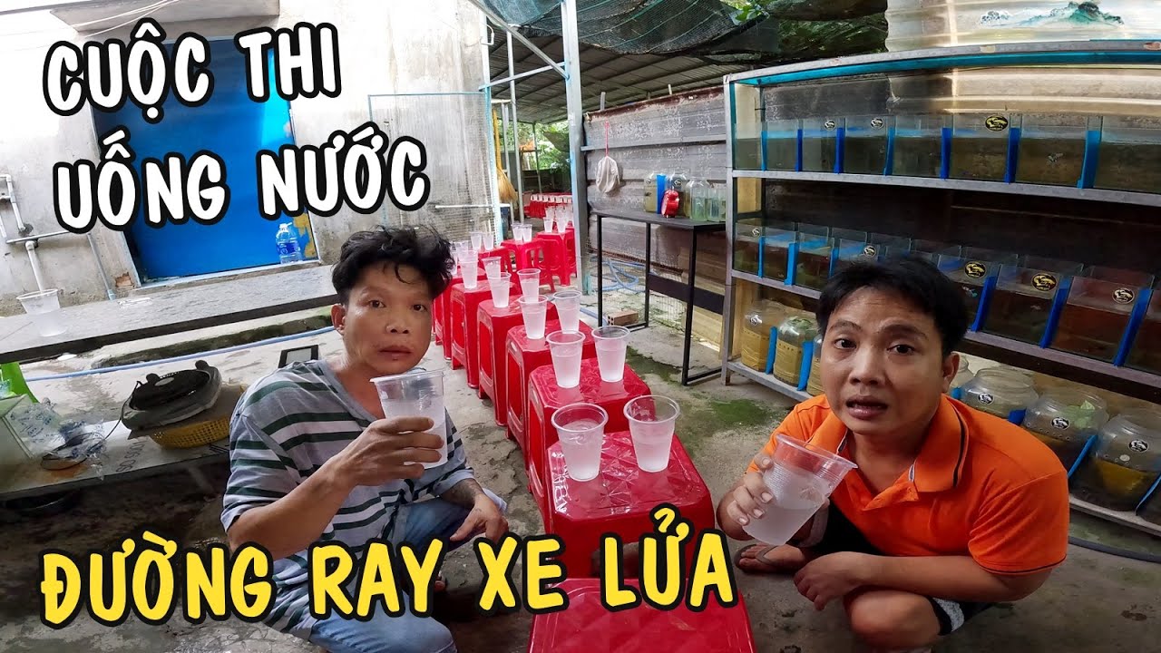 Cuộc Thi Uống Nước Đường Ray Xe Lửa c&ugrave;ng Anh Nh&iacute; Betta vs &Ocirc;ng Tư B&aacute;o