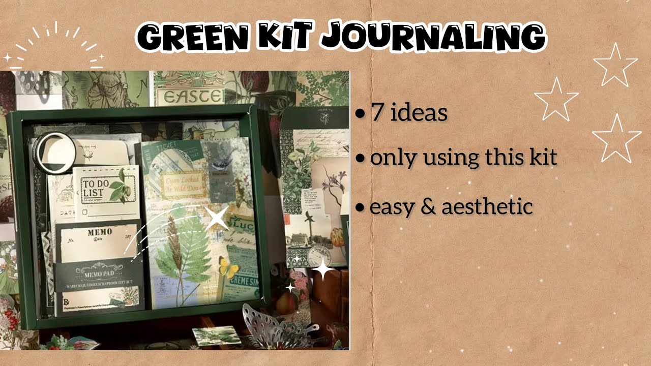 GREEN KIT JOURNALING🧩| rora diaries|aesthetic💫 