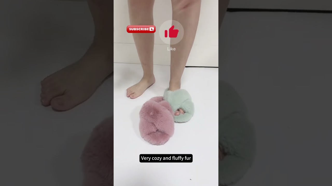 9123 fur slides slippers