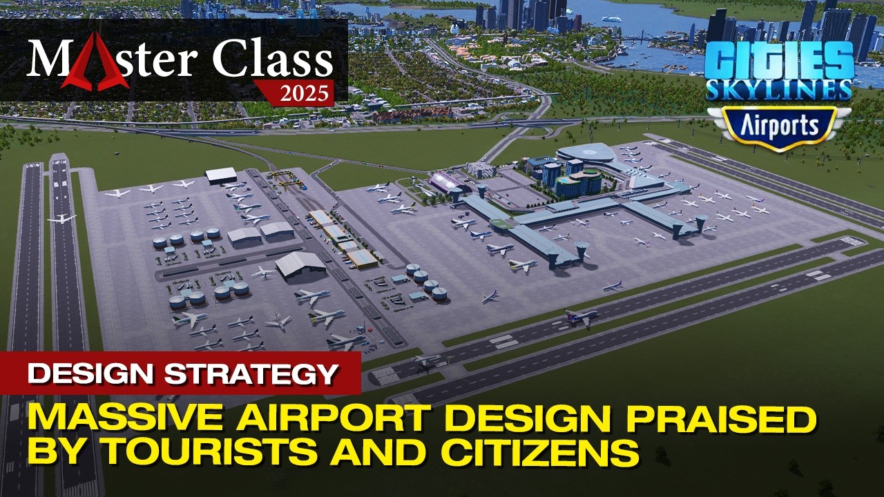 В игре Cities Skylines 1: Ultimate Airport Layout привлекает больше туристов | Мастер-класс 2025,...