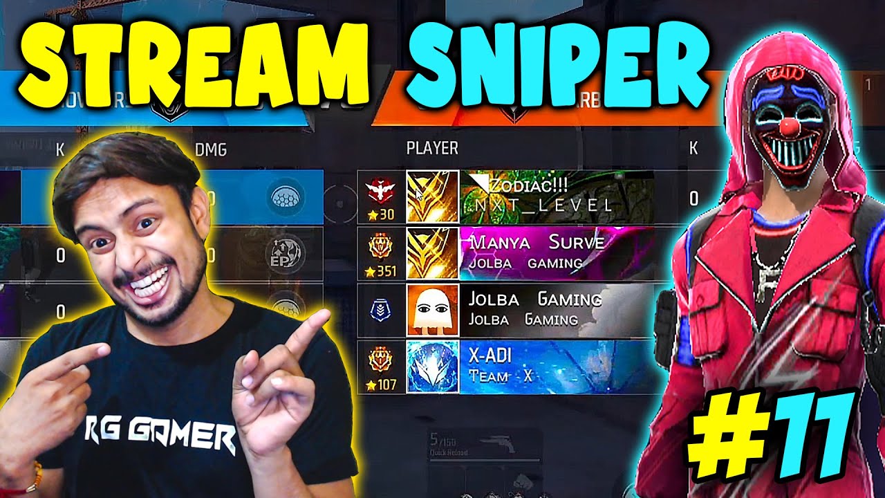 rg gamer vs stream sniper 🔥 part 11