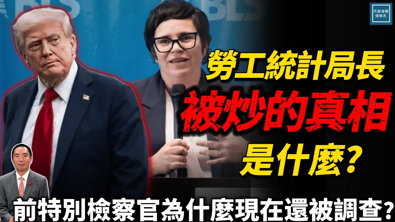 勞工統計局長被炒的真相是什麼？前特別檢察官為什麼現在還被調查？｜天高海闊 20250804｜川普｜Trump｜國際時事｜哈契法｜Erika McEntarfer｜Joe Biden｜華爾街
