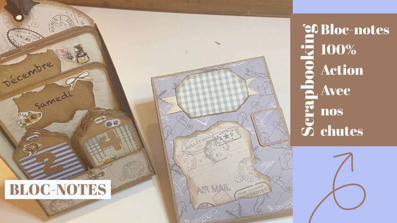 Scrapbooking, tuto d’un bloc notes avec nos chutes de papier, 100% Action