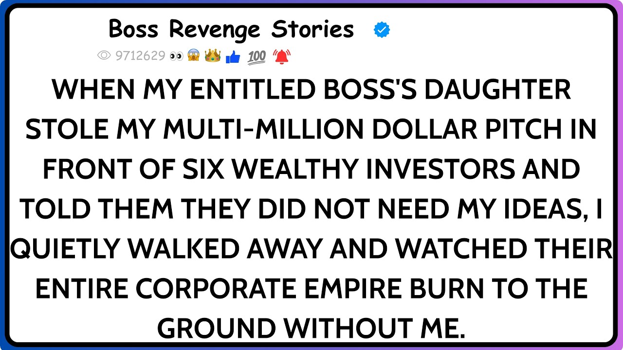 The Boss 's Daughter Interrupted My Pitch In Front of Investors: