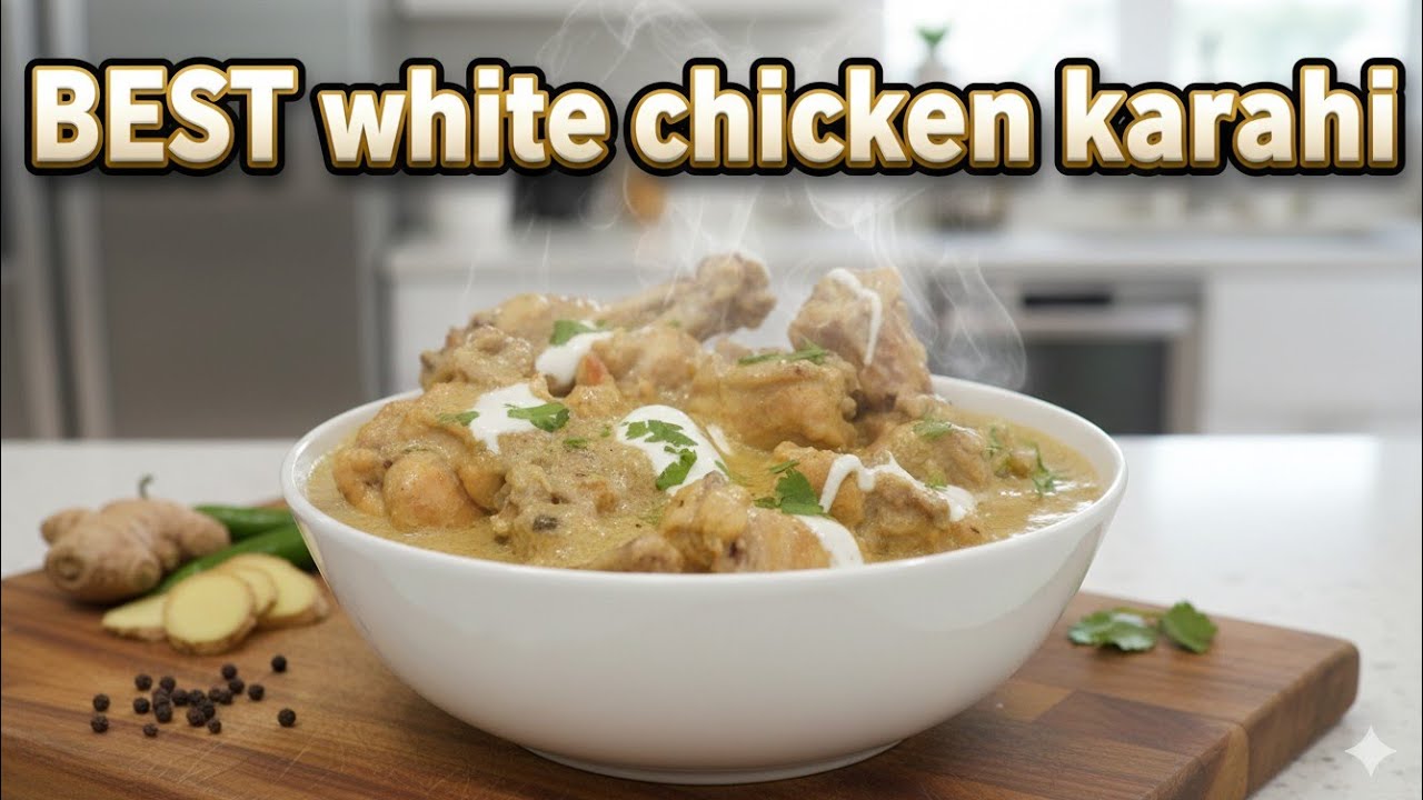 Best chicken white karahi|وائٹ چکن کڑاہی بنانے کا طریقہ|chicken white karahi recipe HOOR ZAHRA 