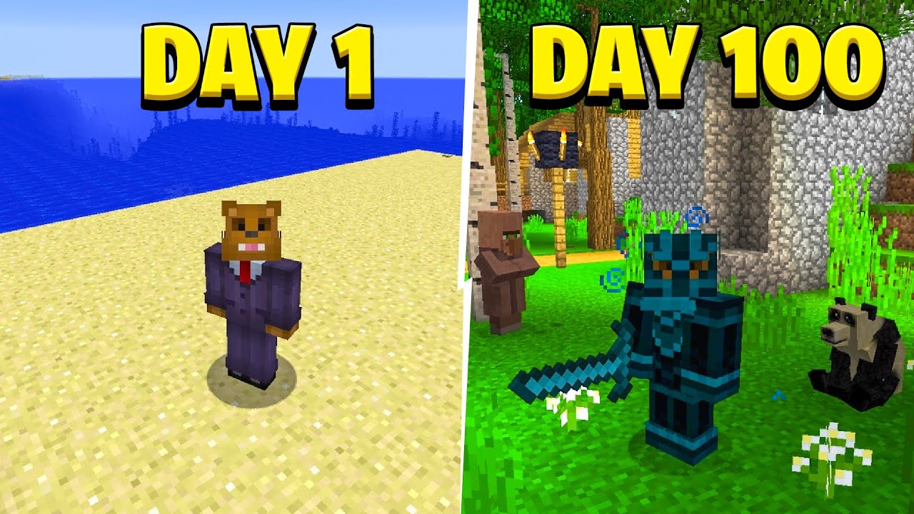 I Survived 100 Days On A Deserted Island In Minecraft (Here's What Happened)