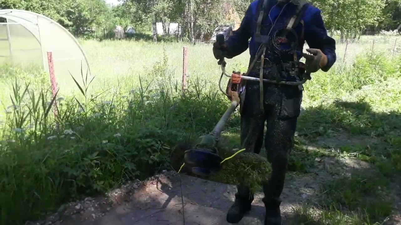 Husqvarna 545RX и 343R покос дорог снт