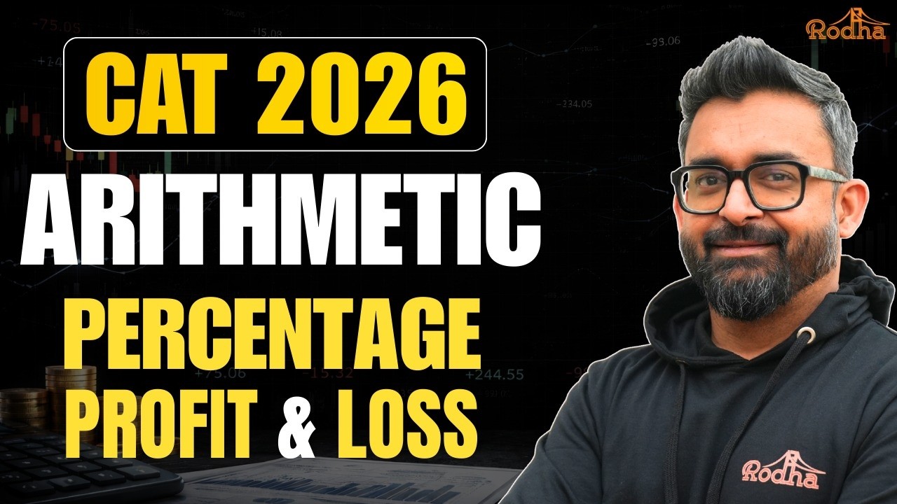 Percentage, Profit and Loss 1 | Arithmetic | CAT 2026 Starts Here | Quants By Swapanil Sir Rodha