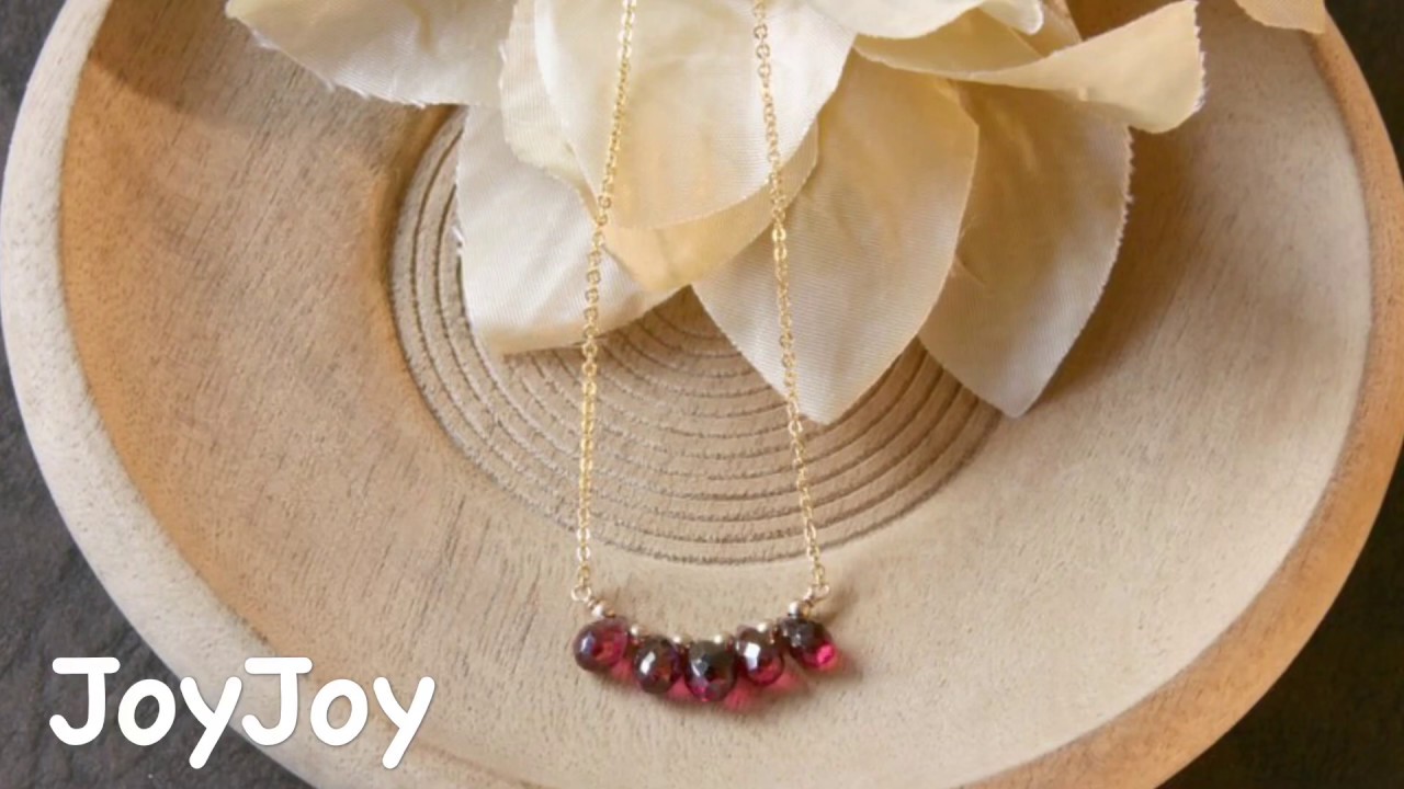 石榴石項鍊DIY飾品製作教學【秘密花園 石榴石項鍊】JoyJoyGem|輕珠寶|手工飾品|NR19081